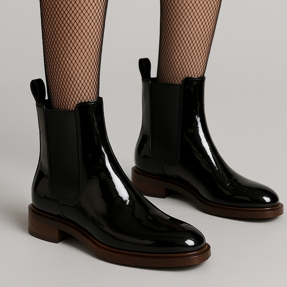 Theory Black Ankle Boots - Picture 1 of 6